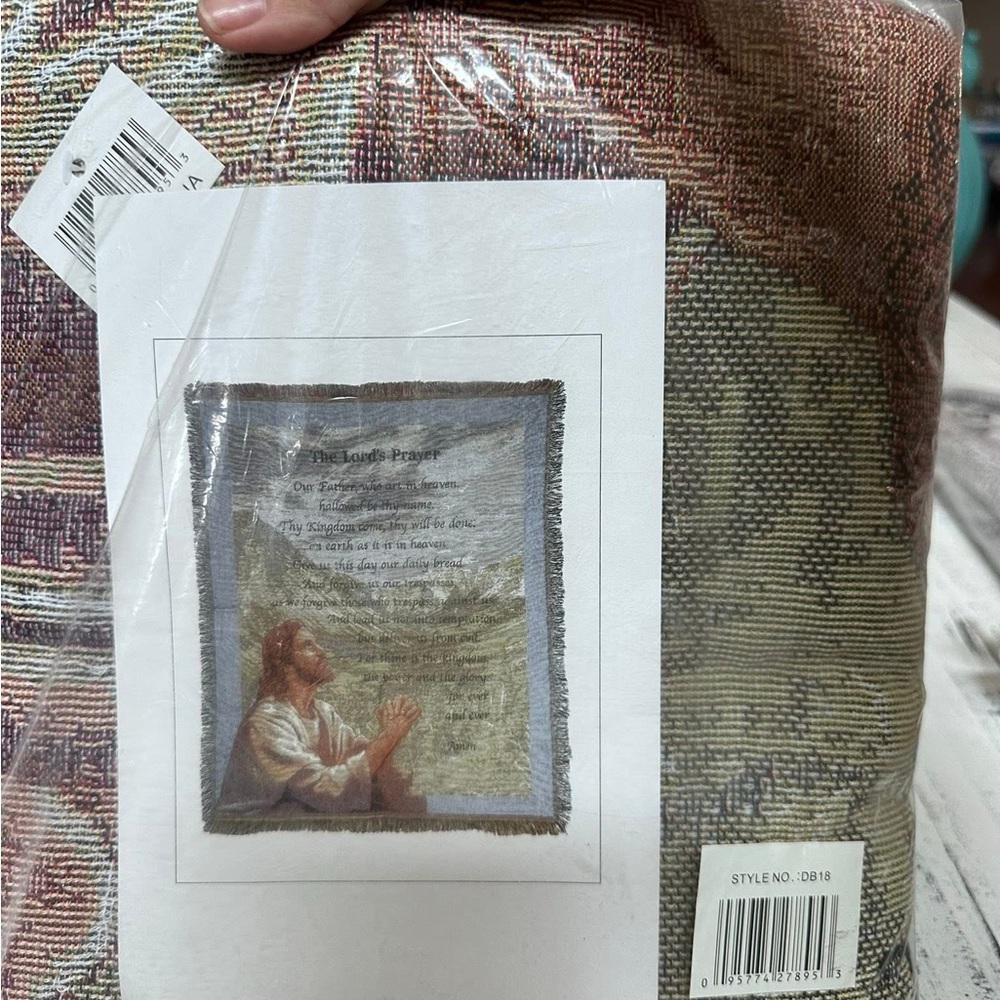 Religious Tapestry Throw Blanket - Picture 1 of 2